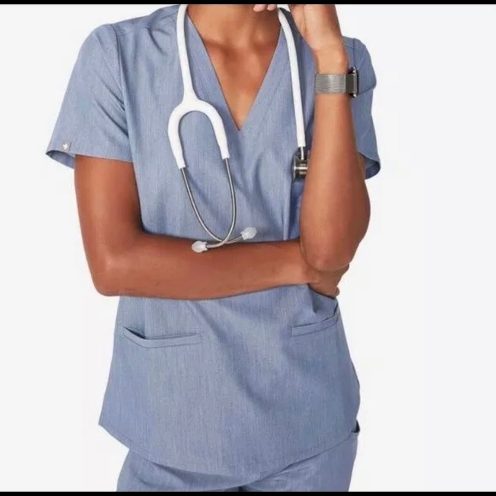 Figs Casma M HEATHER INDIGO scrub top